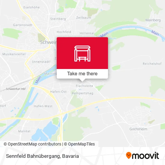 Карта Sennfeld Bahnübergang
