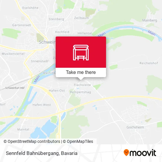 Карта Sennfeld Bahnübergang