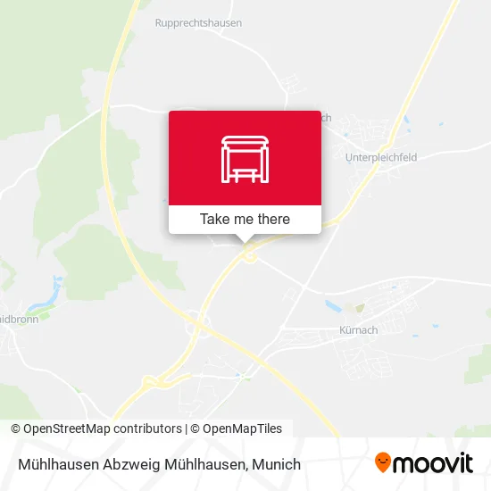 Карта Mühlhausen Abzweig Mühlhausen