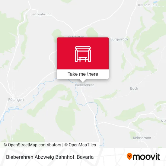 Карта Bieberehren Abzweig Bahnhof