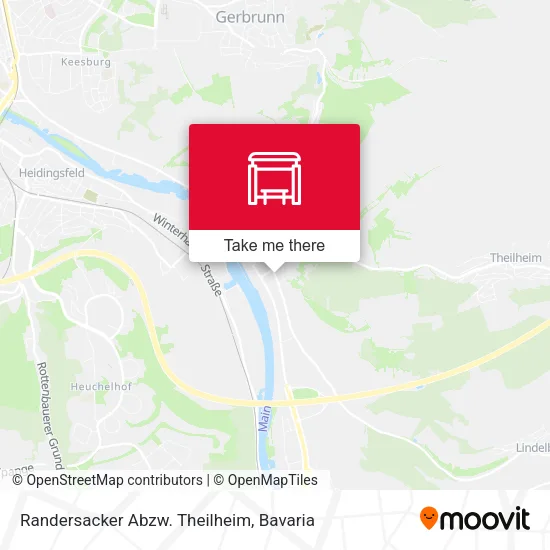 Карта Randersacker Abzw. Theilheim