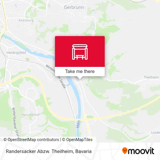 Карта Randersacker Abzw. Theilheim