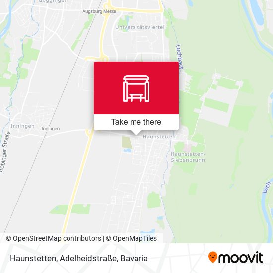Haunstetten, Adelheidstraße map