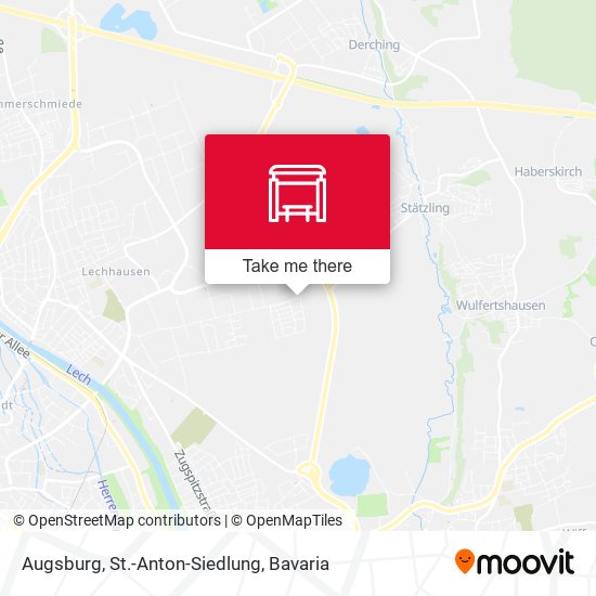 Augsburg, St.-Anton-Siedlung map