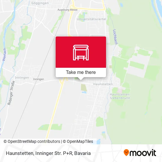 Карта Haunstetten, Inninger Str. P+R