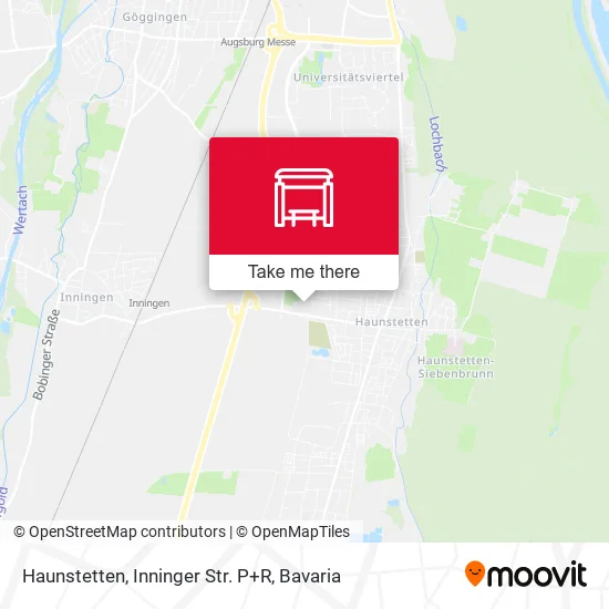 Карта Haunstetten, Inninger Str. P+R