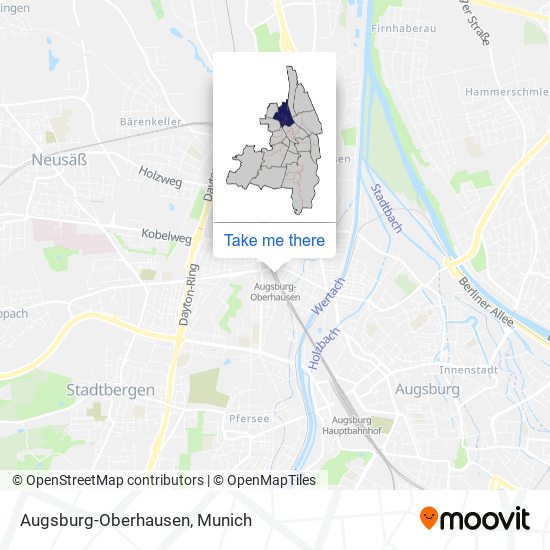 Augsburg-Oberhausen map