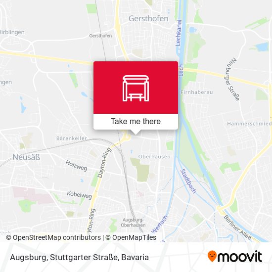 Карта Augsburg, Stuttgarter Straße