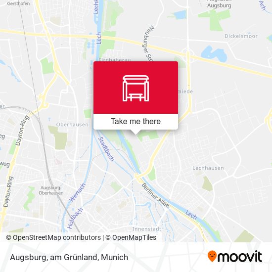 Augsburg, am Grünland map