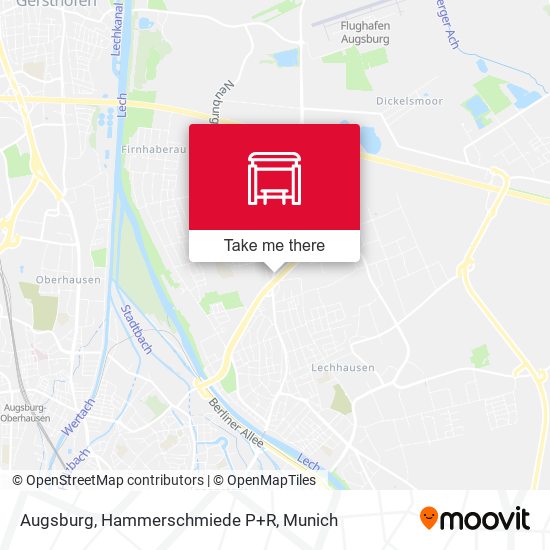 Augsburg, Hammerschmiede P+R map