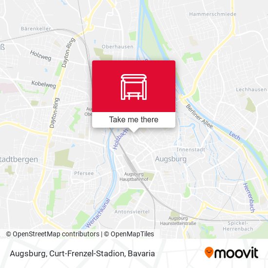 Augsburg, Curt-Frenzel-Stadion map