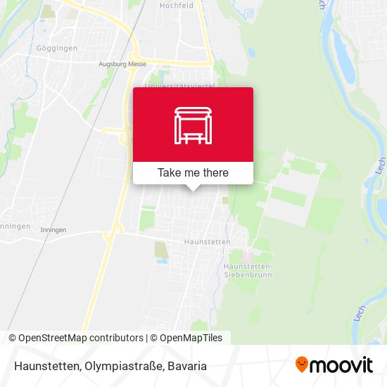 Haunstetten, Olympiastraße map