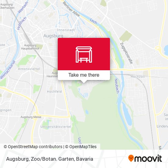 Augsburg, Zoo/Botan. Garten map