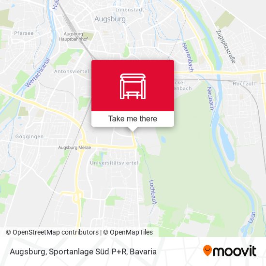 Augsburg, Sportanlage Süd P+R map