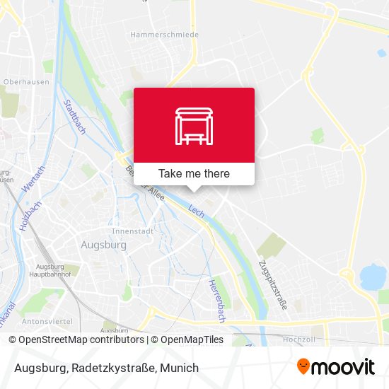 Augsburg, Radetzkystraße map