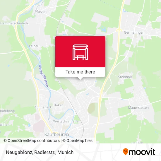 Карта Neugablonz, Radlerstr.