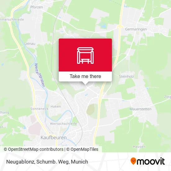 Карта Neugablonz, Schumb. Weg