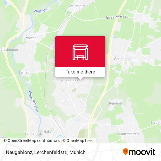 Карта Neugablonz, Lerchenfeldstr.