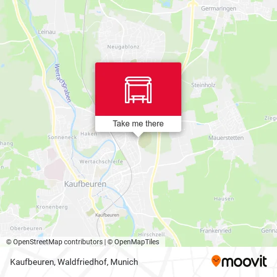 Карта Kaufbeuren, Waldfriedhof