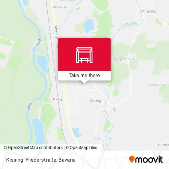 Карта Kissing, Fliederstraße