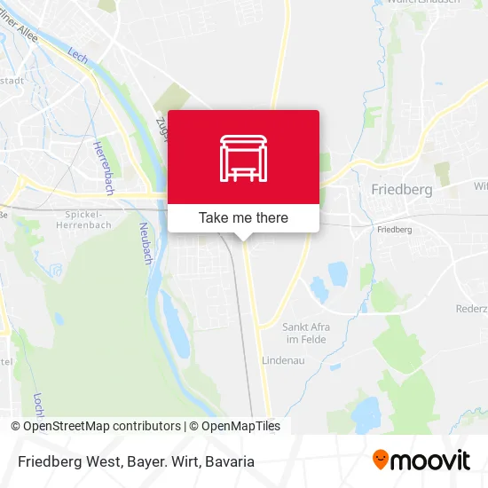 Friedberg West, Bayer. Wirt map