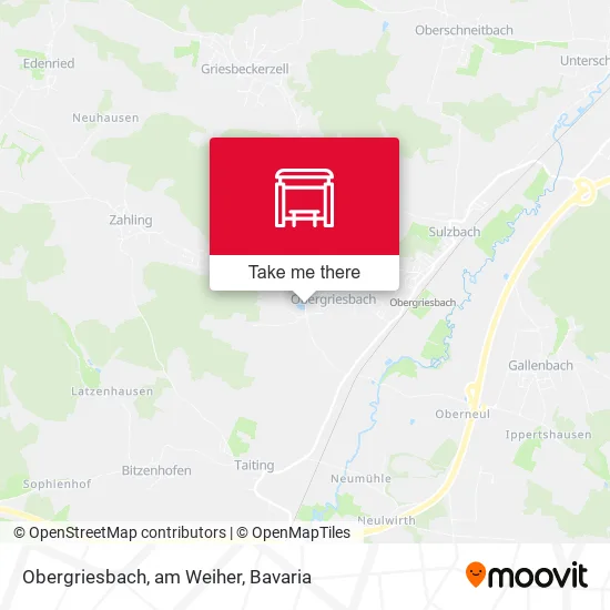 Карта Obergriesbach, am Weiher