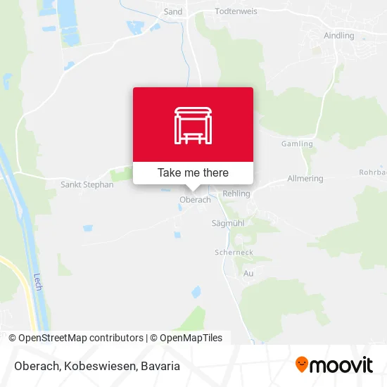 Карта Oberach, Kobeswiesen