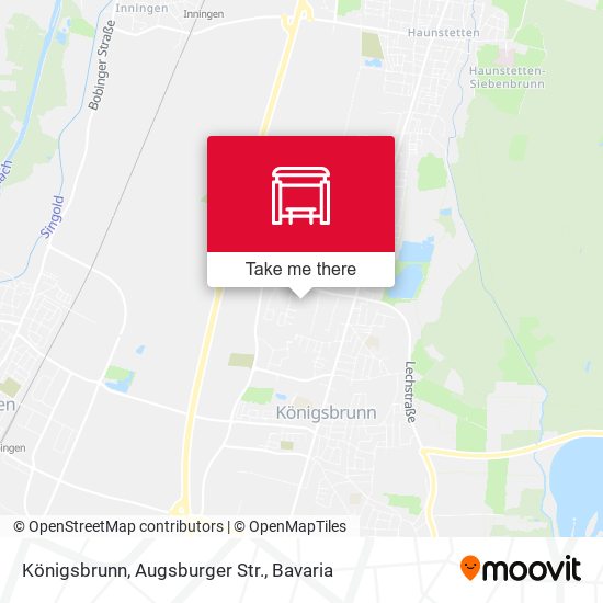 Königsbrunn, Augsburger Str. map