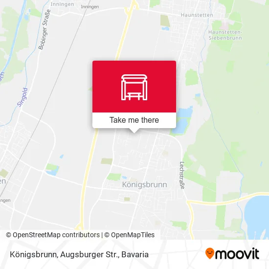 Карта Königsbrunn, Augsburger Str.