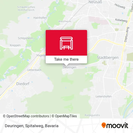 Deuringen, Spitalweg map