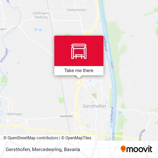 Gersthofen, Mercedesring map