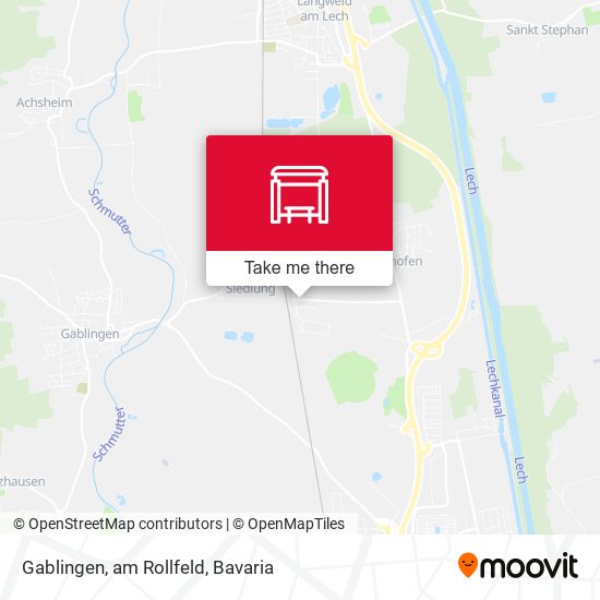 Карта Gablingen, am Rollfeld