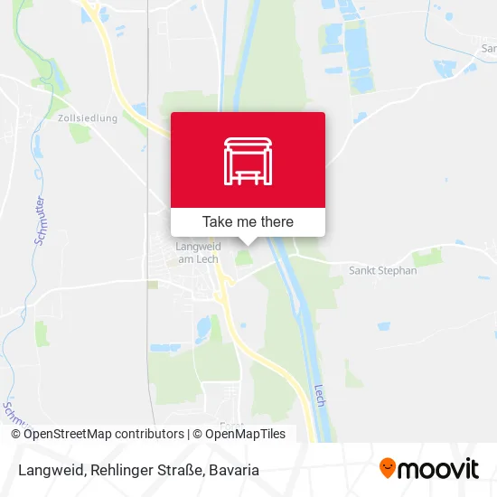 Карта Langweid, Rehlinger Straße