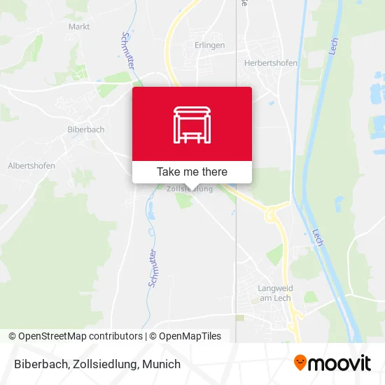 Карта Biberbach, Zollsiedlung