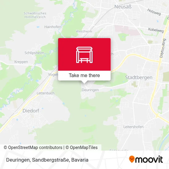 Deuringen, Sandbergstraße map