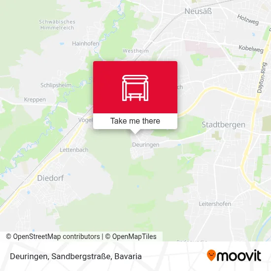 Deuringen, Sandbergstraße map