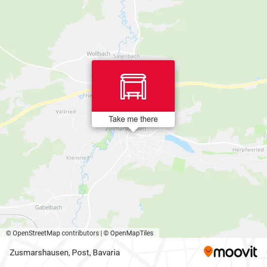 Карта Zusmarshausen, Post