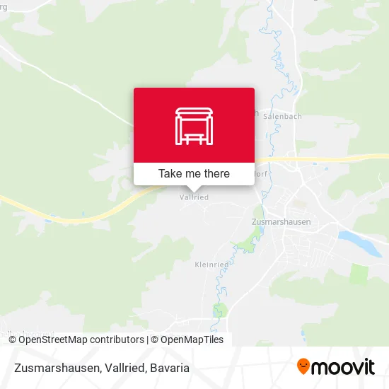 Карта Zusmarshausen, Vallried