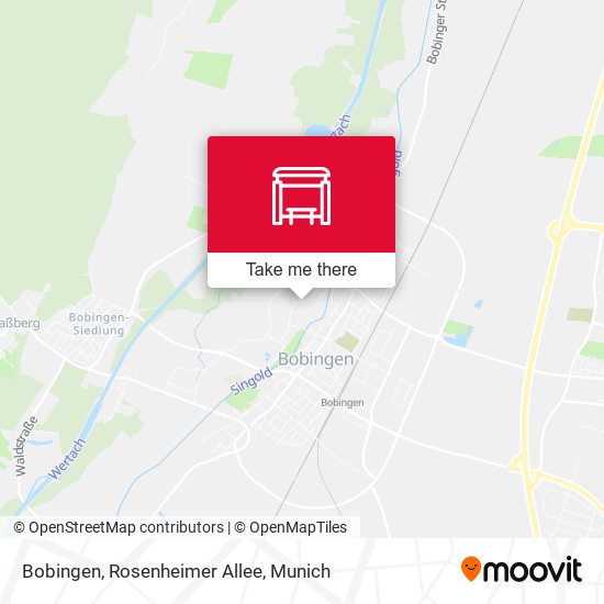 Bobingen, Rosenheimer Allee map