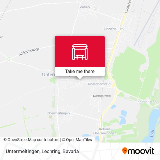 Untermeitingen, Lechring map