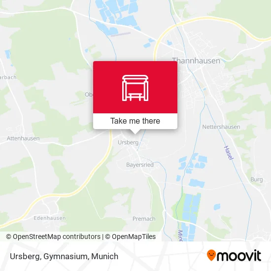 Карта Ursberg, Gymnasium