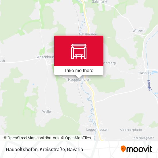 Haupeltshofen, Kreisstraße map