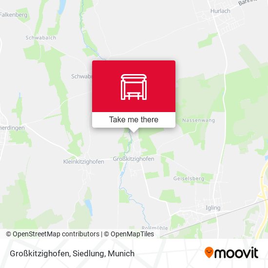 Großkitzighofen, Siedlung map