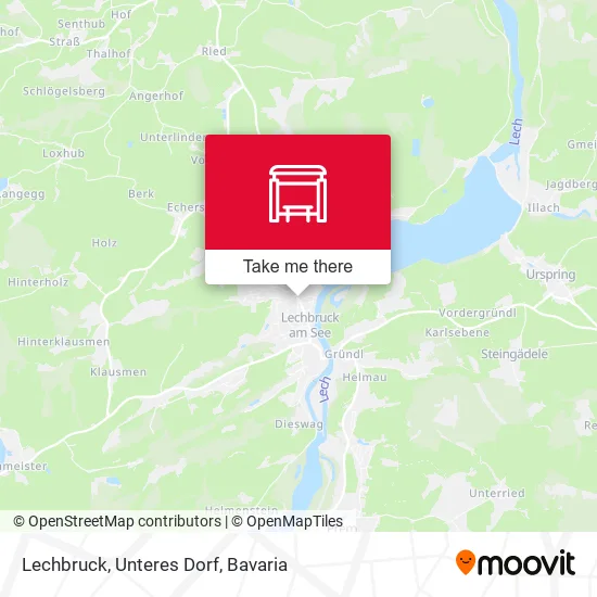 Карта Lechbruck, Unteres Dorf