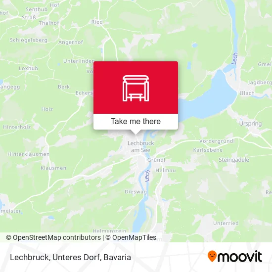 Карта Lechbruck, Unteres Dorf