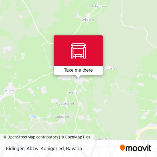 Bidingen, Abzw. Königsried map