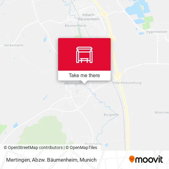 Карта Mertingen, Abzw. Bäumenheim