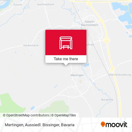 Mertingen, Aussiedl. Bissinger map