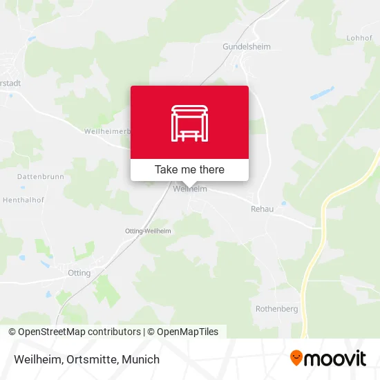 Карта Weilheim, Ortsmitte