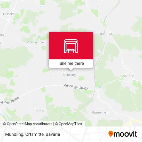 Карта Mündling, Ortsmitte